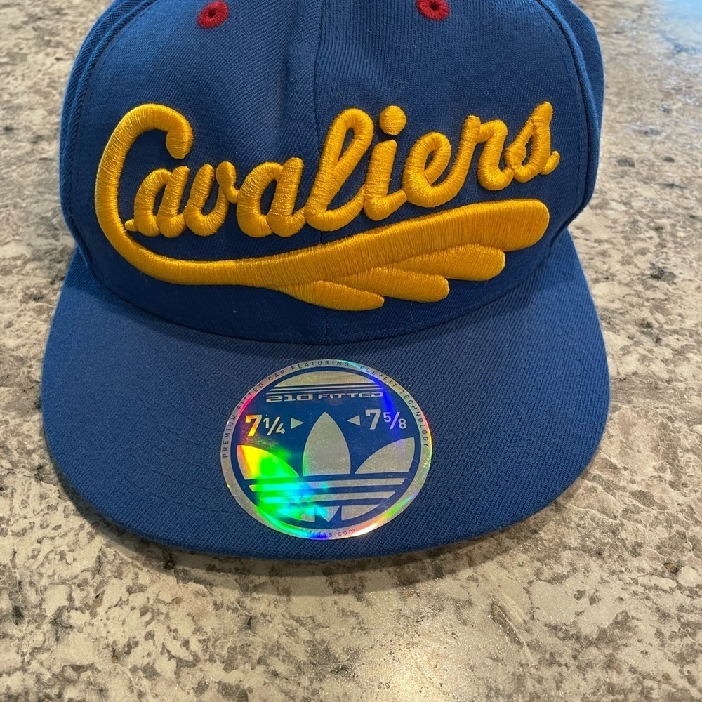 Cleveland Cavaliers Adidas Blue Fitted Cap with Yellow embroidered Logo